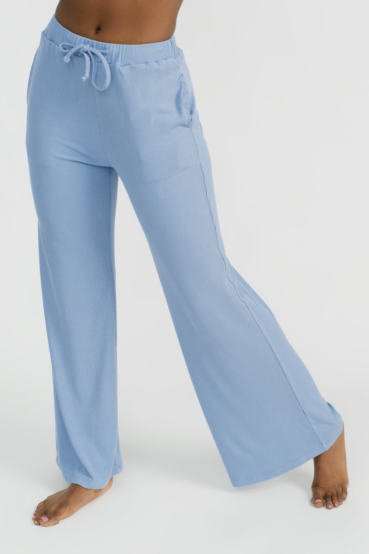 Blue Wide Leg Lounge Pant