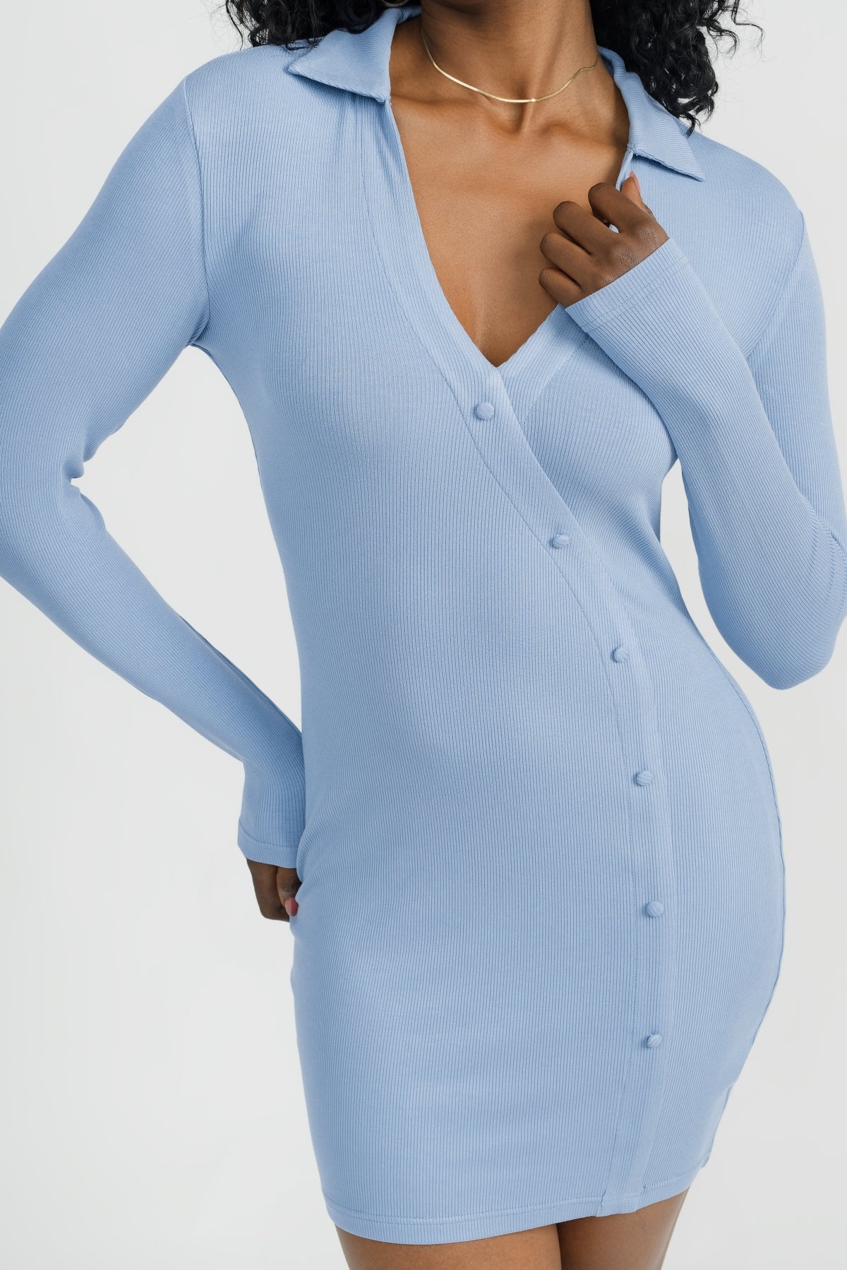 Blue Longsleeve Lounge Dress