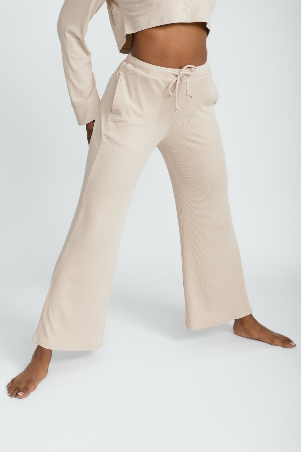 Soft Lounge Pant in Coconut Beige