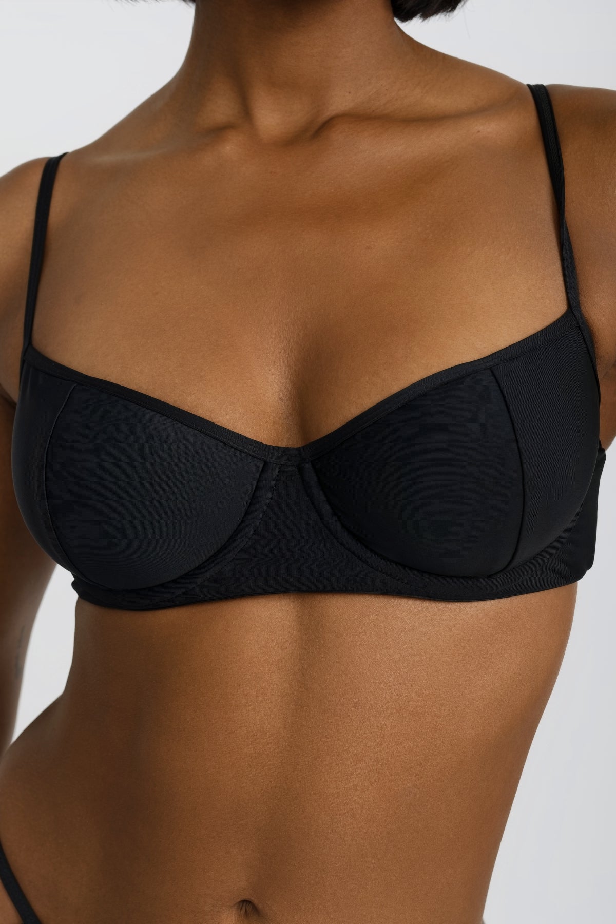 Black Underwire Bikini Bra Top