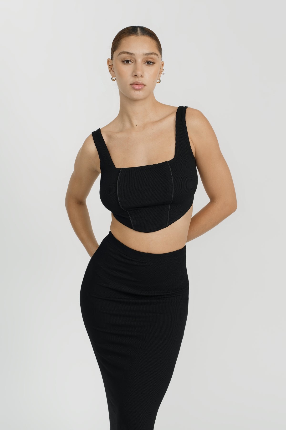 Black Lounge Crop Top