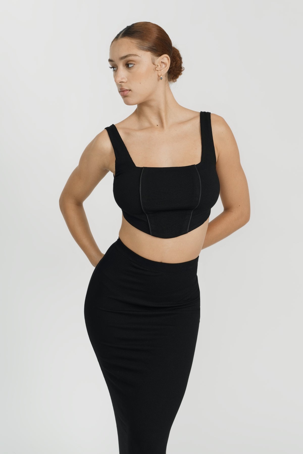 Black Lounge Crop Top