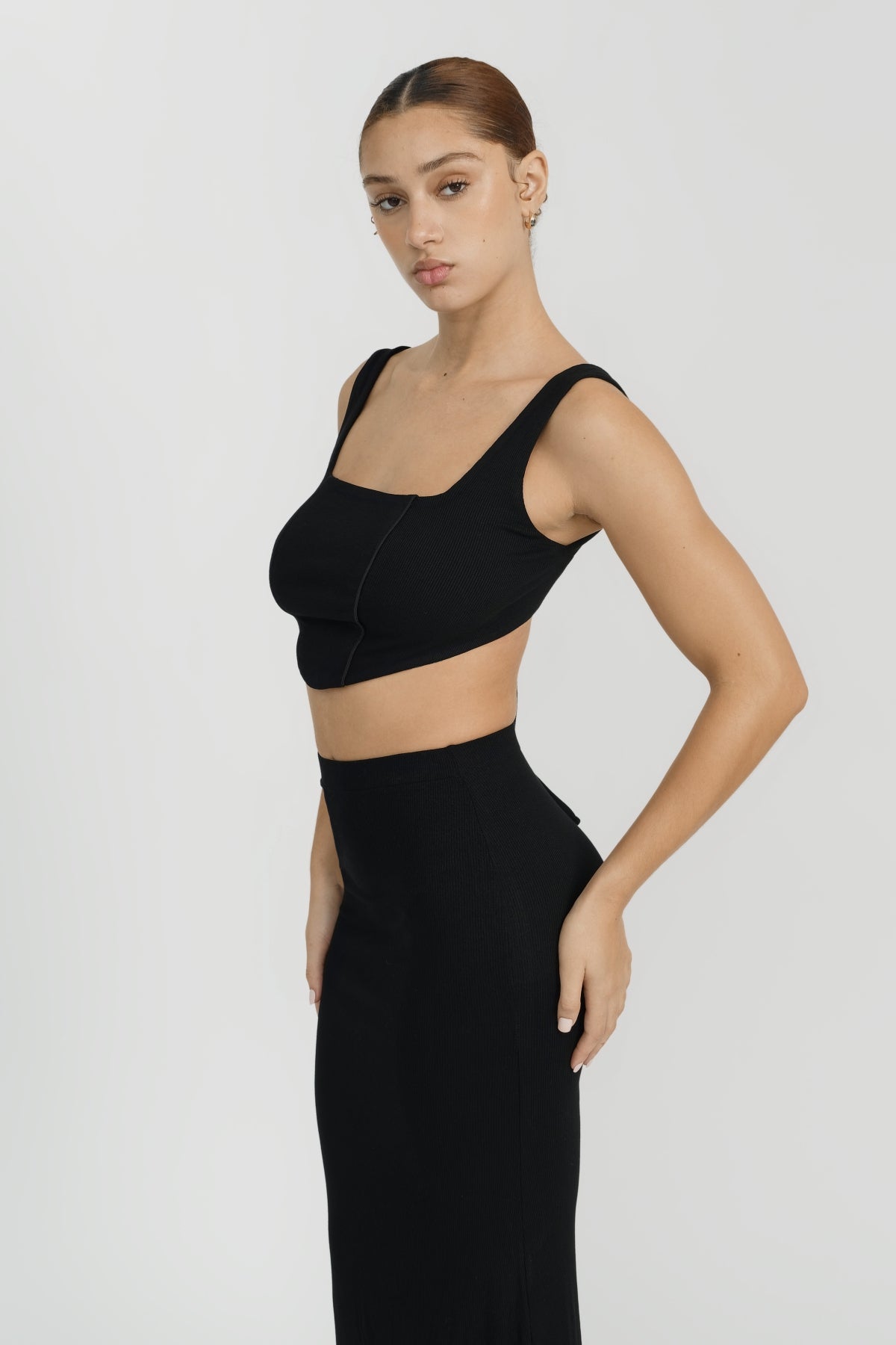 Black Lounge Crop Top