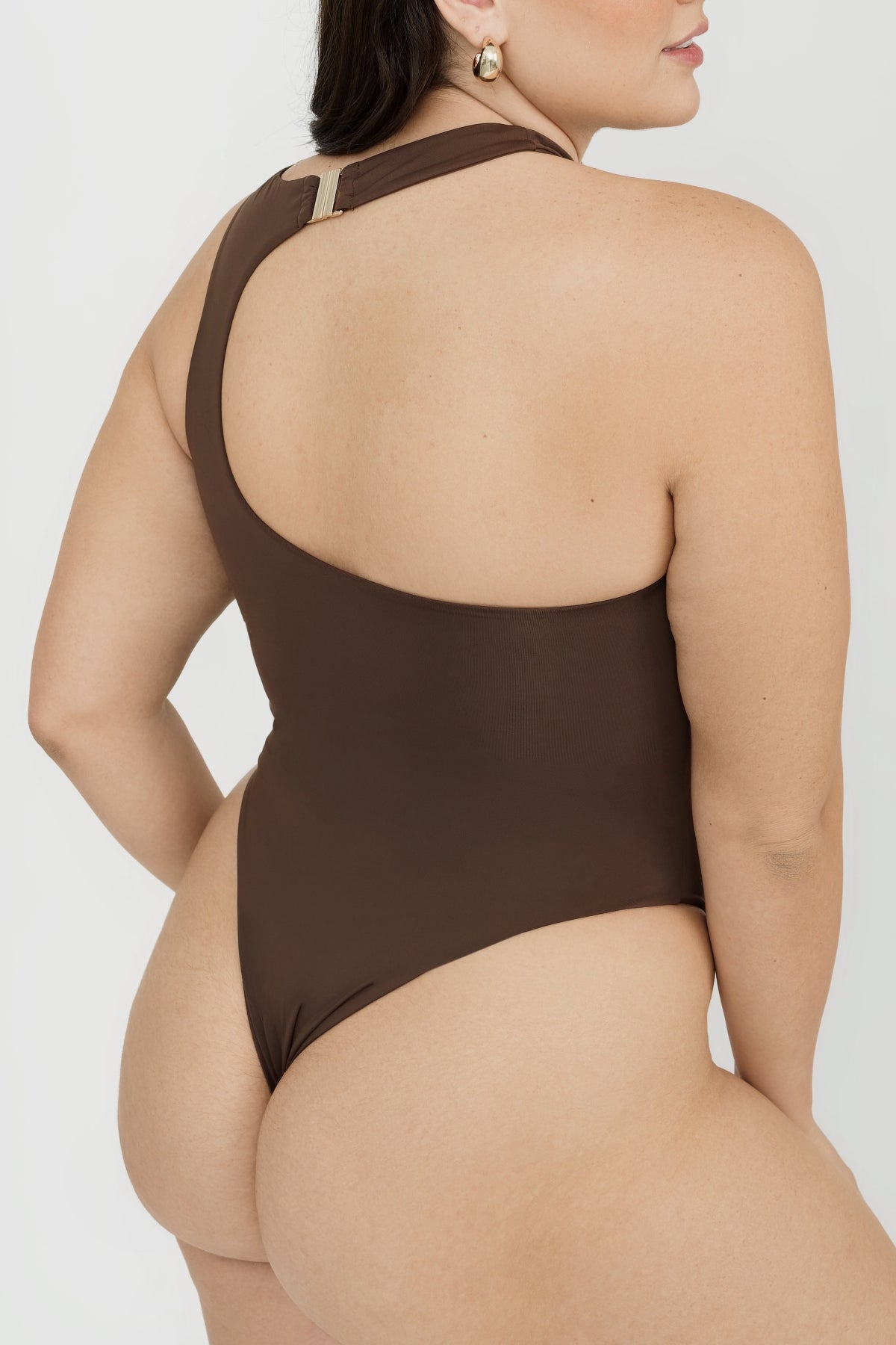 Brown One Piece Swimsuit