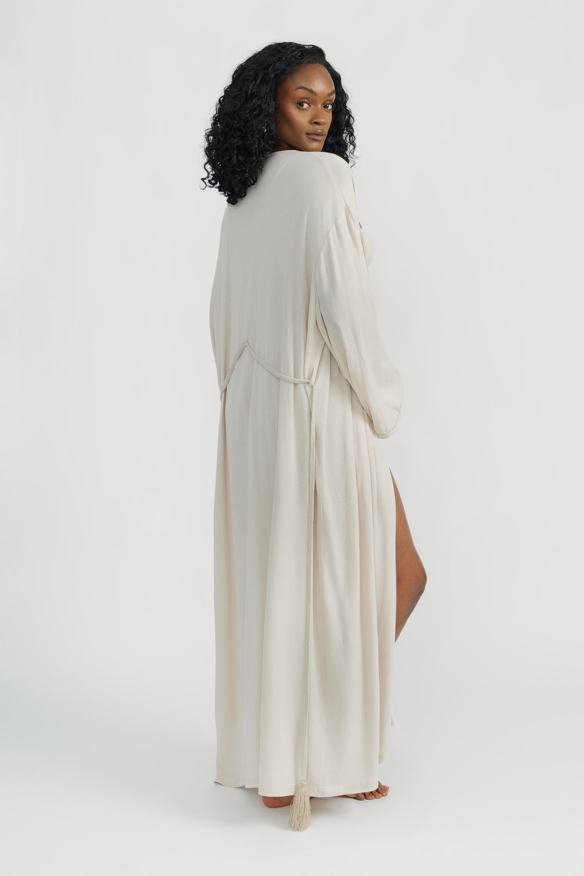 Soft Beach Robe in a Coconut Beige Color