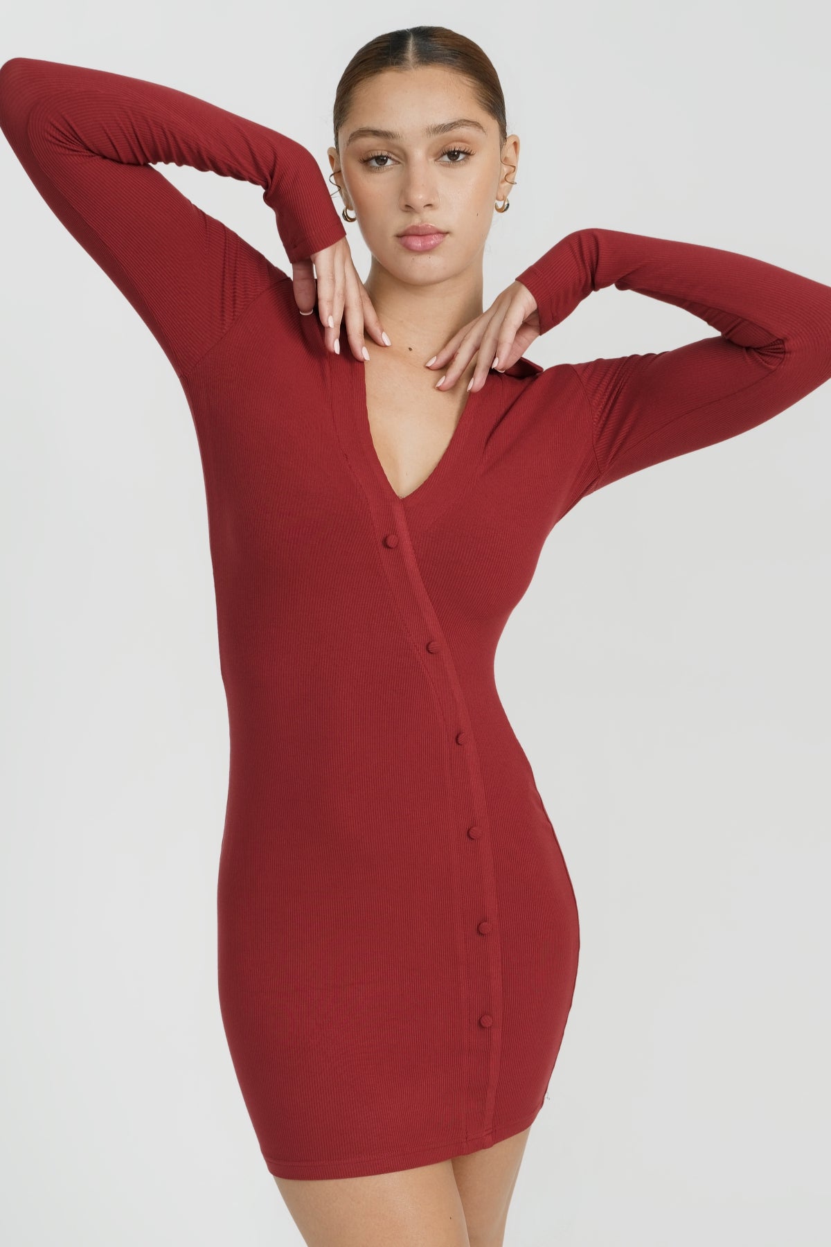 Red Longsleeve Lounge Dress