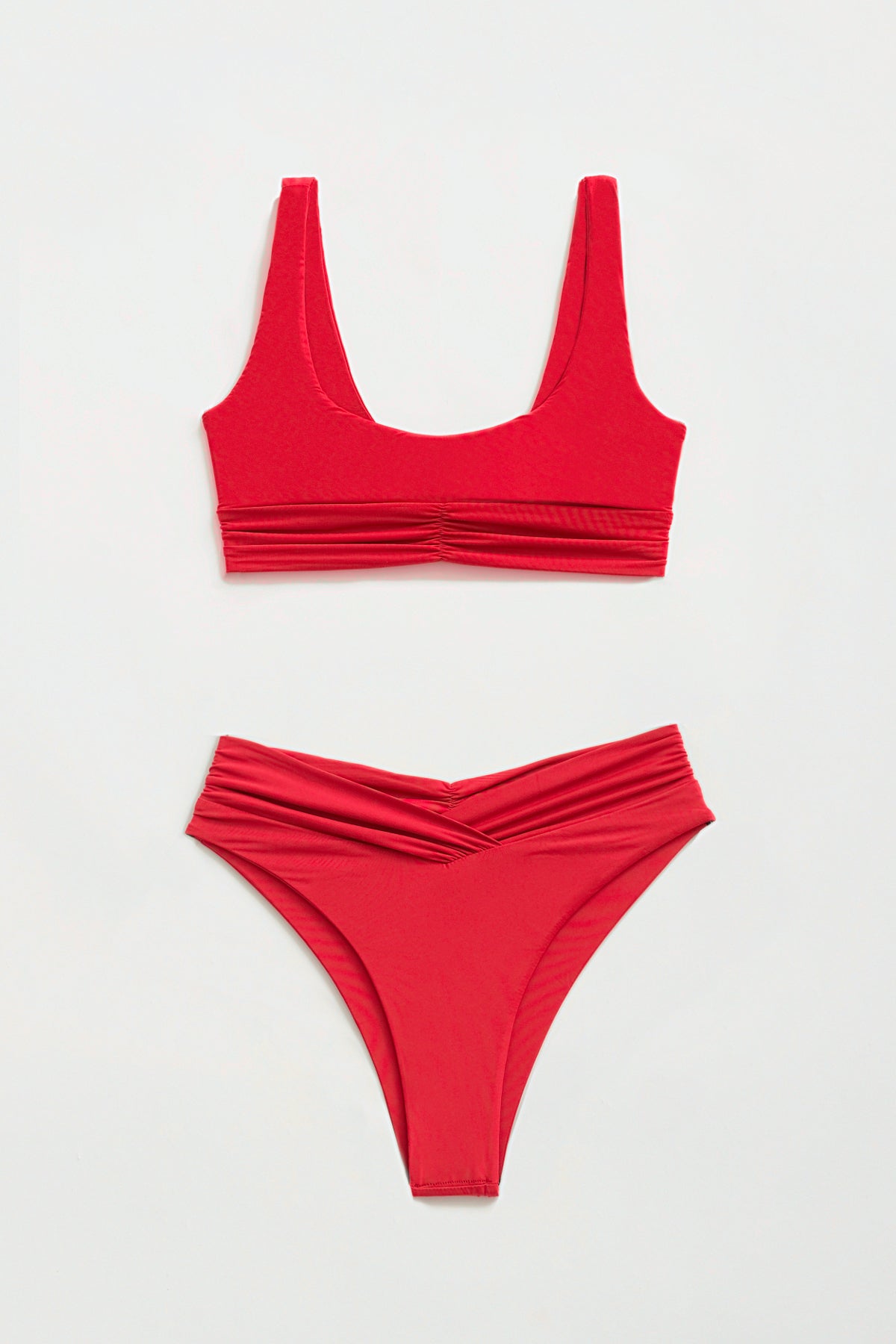 Red Bikini Bikini Bra Top with Full Support