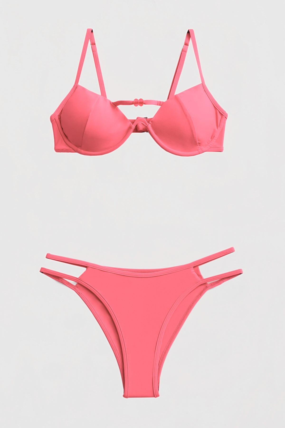 Pink Underwire Bikini Bra Top