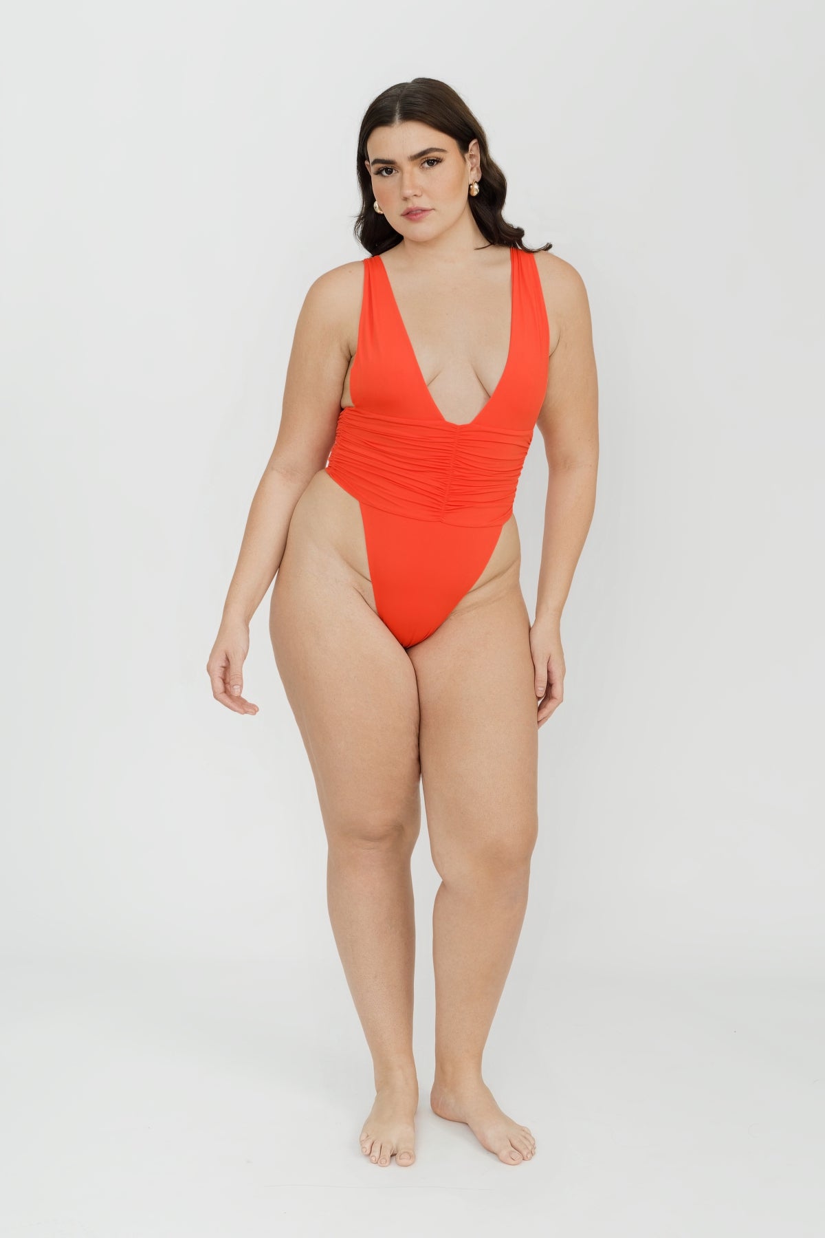 Orange One Piece Swimsuit