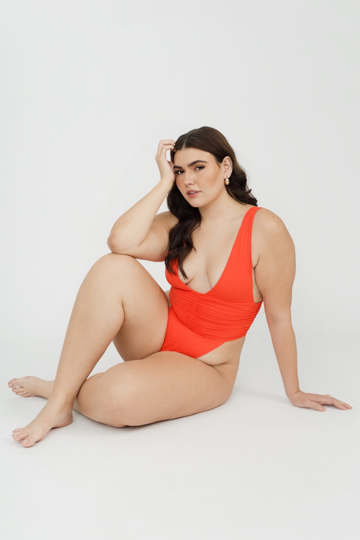 Orange One Piece Swimsuit