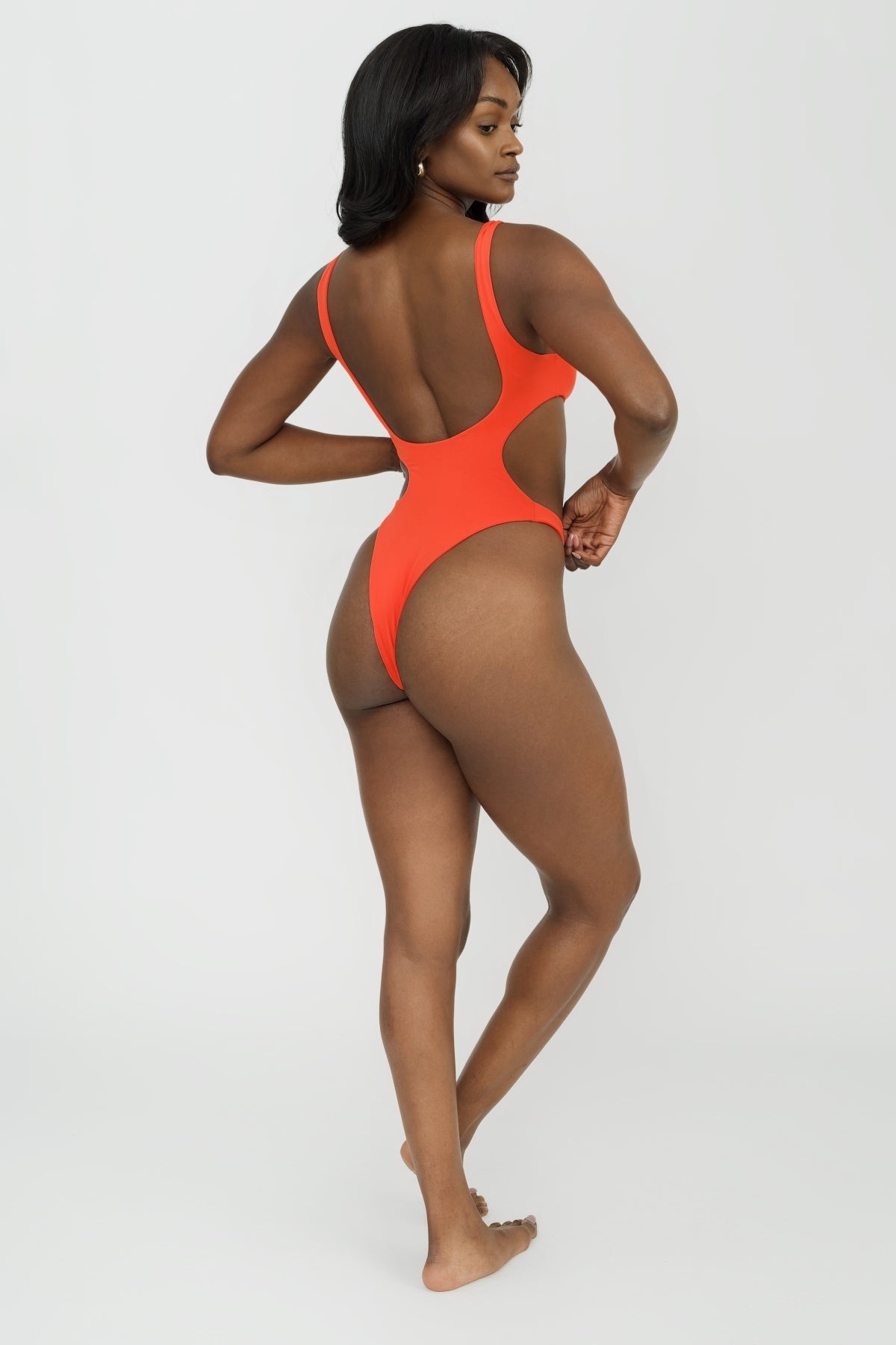 Orange One Piece Swimsuit