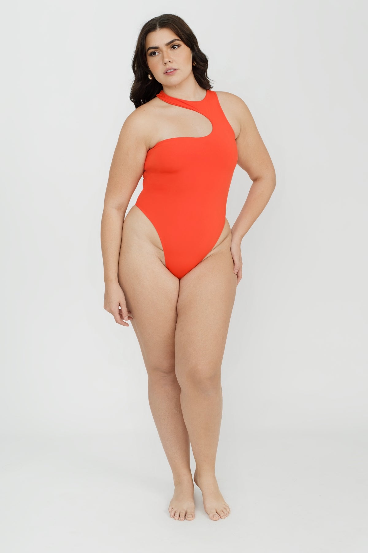 Orange One Piece Swimsuit