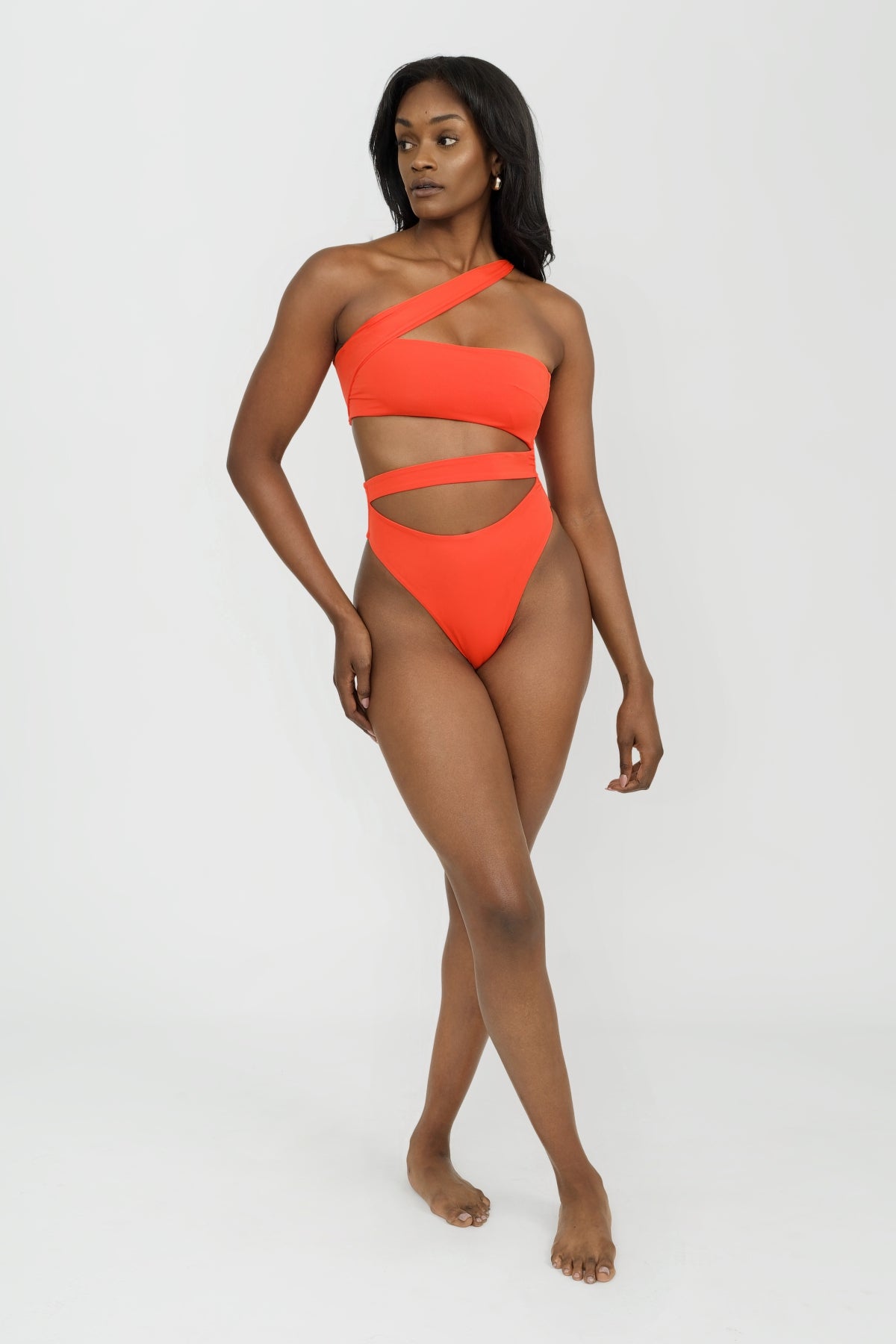 Orange One Piece Swimsuit