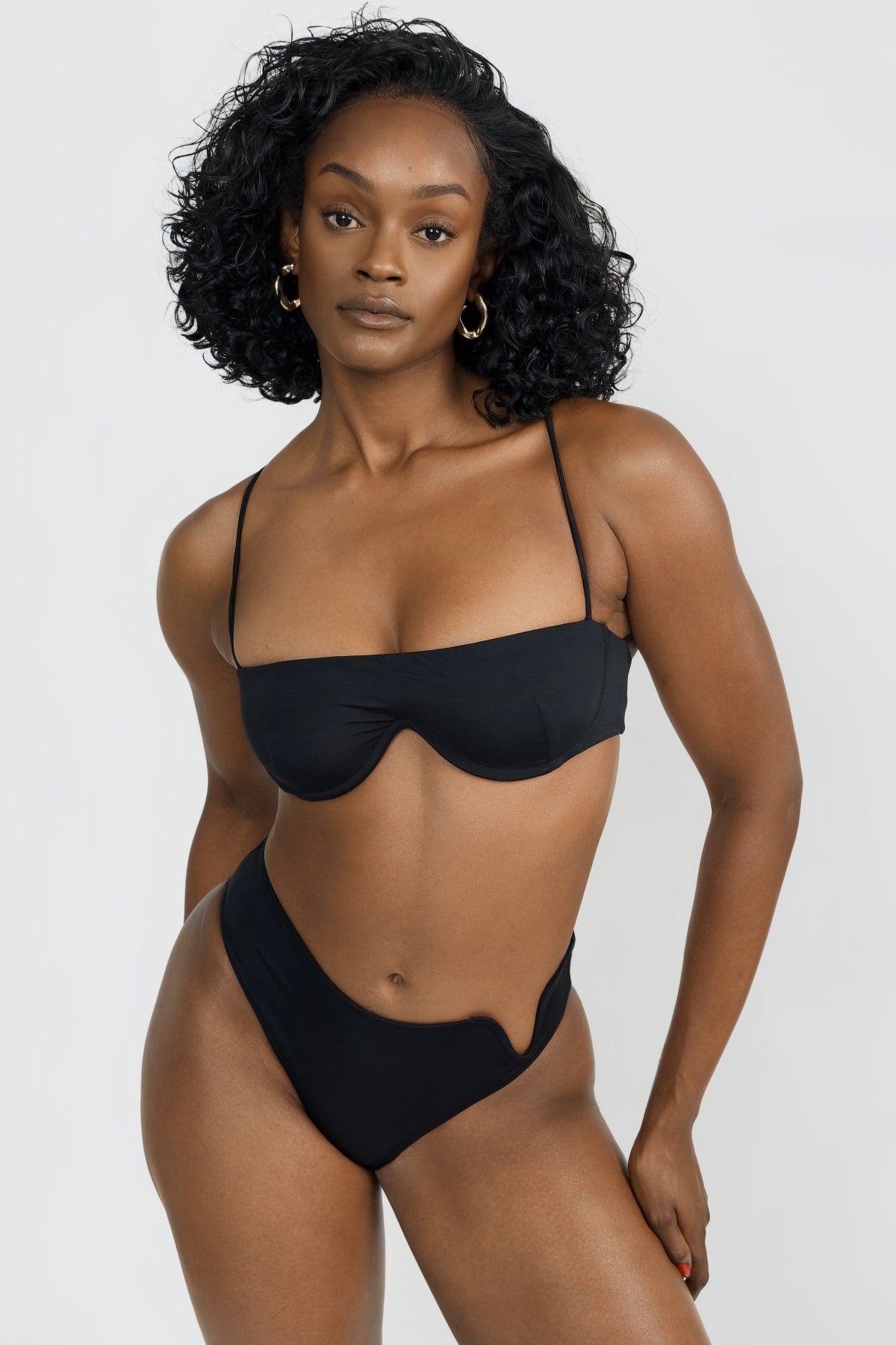 Full Coverage Black Bikini Bottom