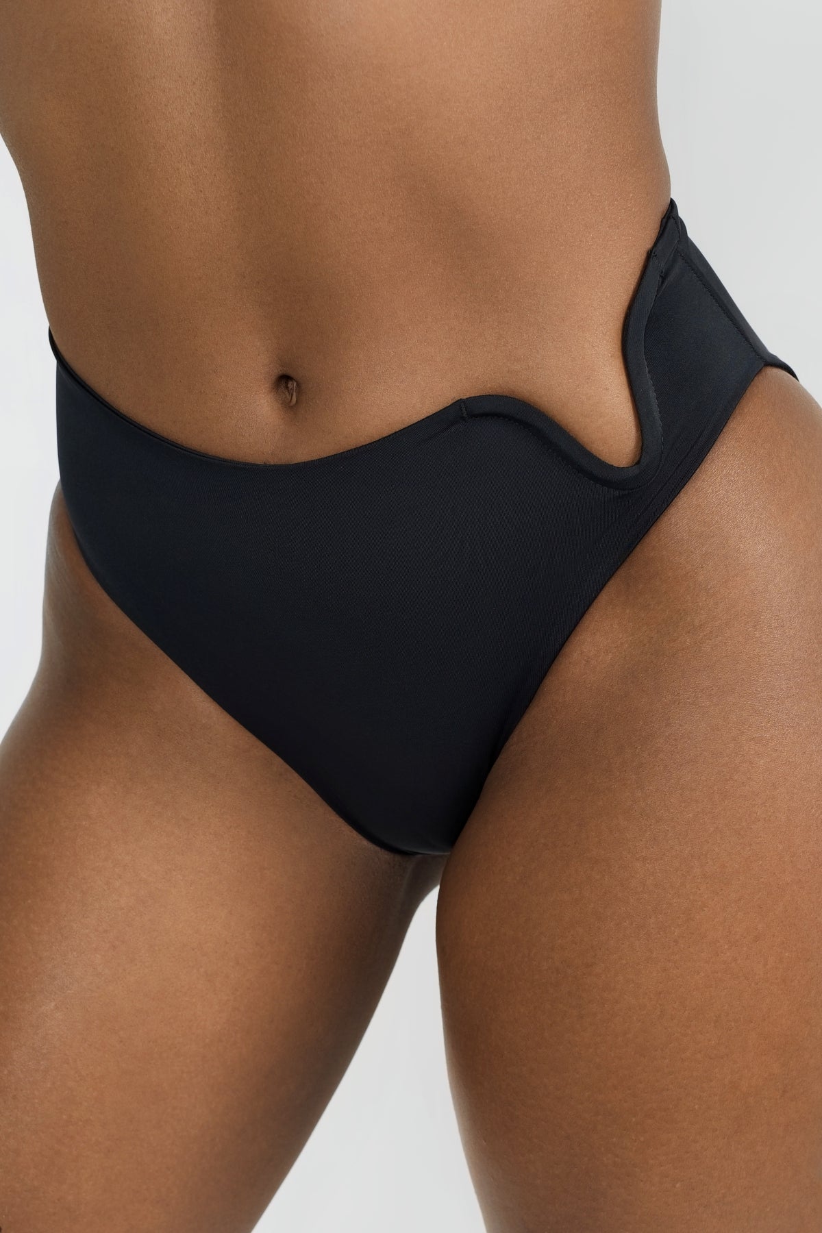 Full Coverage Black Bikini Bottom