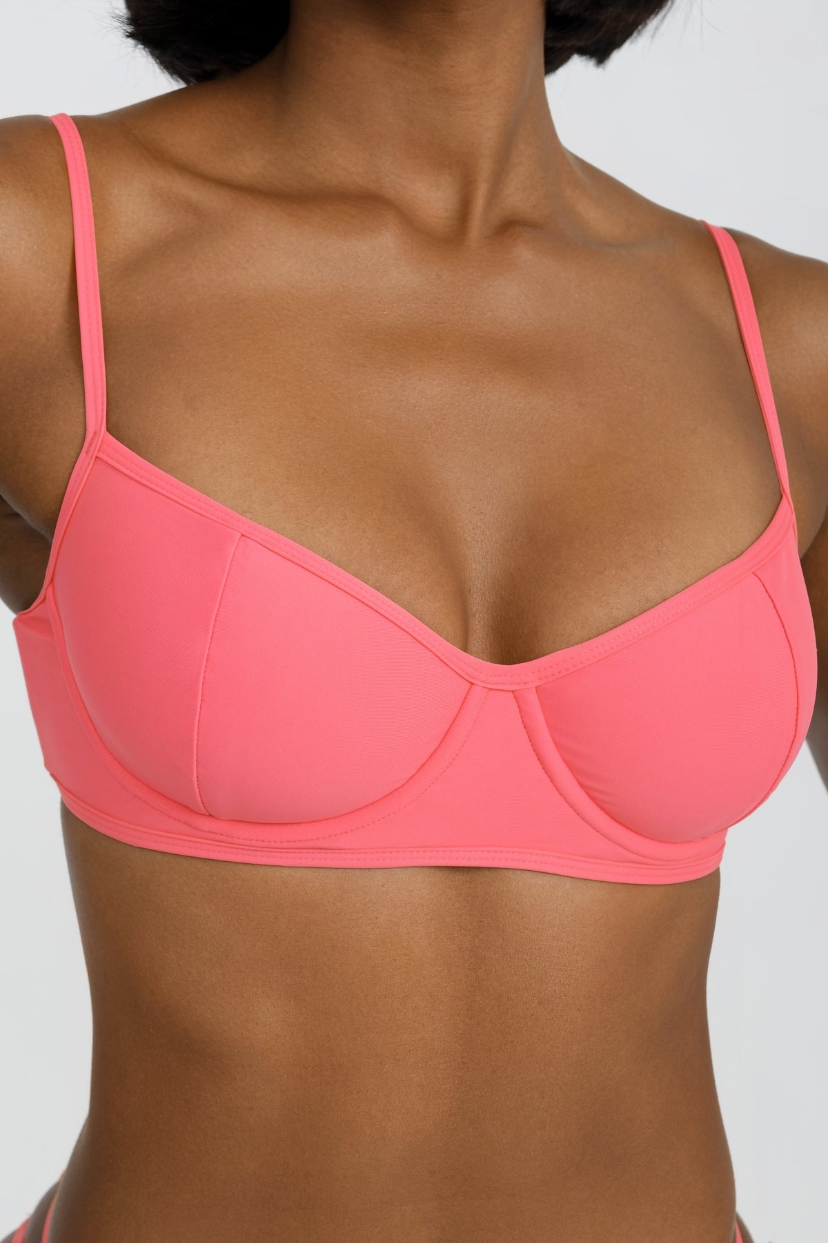 Kissed Pink Underwire Bikini Bra Top