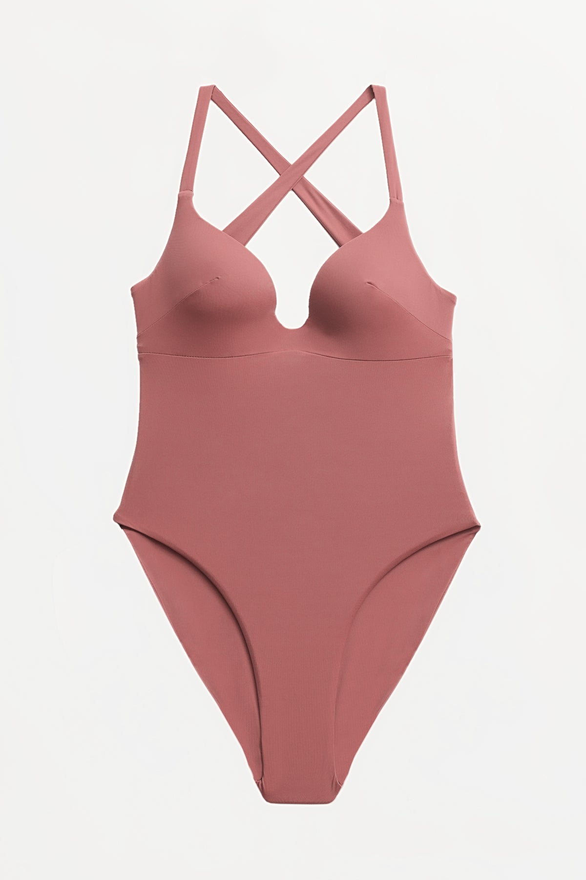 Rouge Full Coverage One Piece Swimsuit with Plunging Neckline