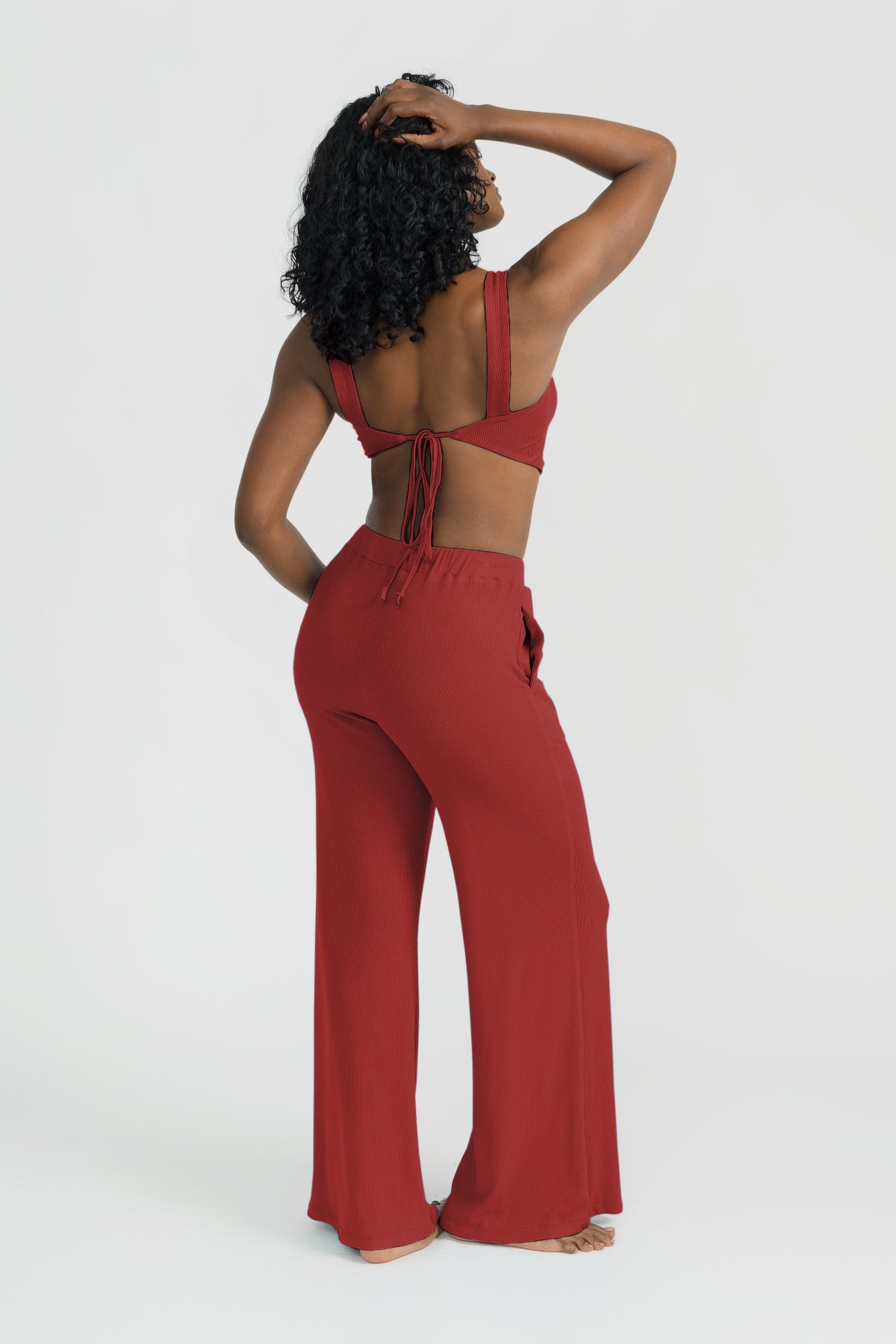 Red Lounge Crop Top