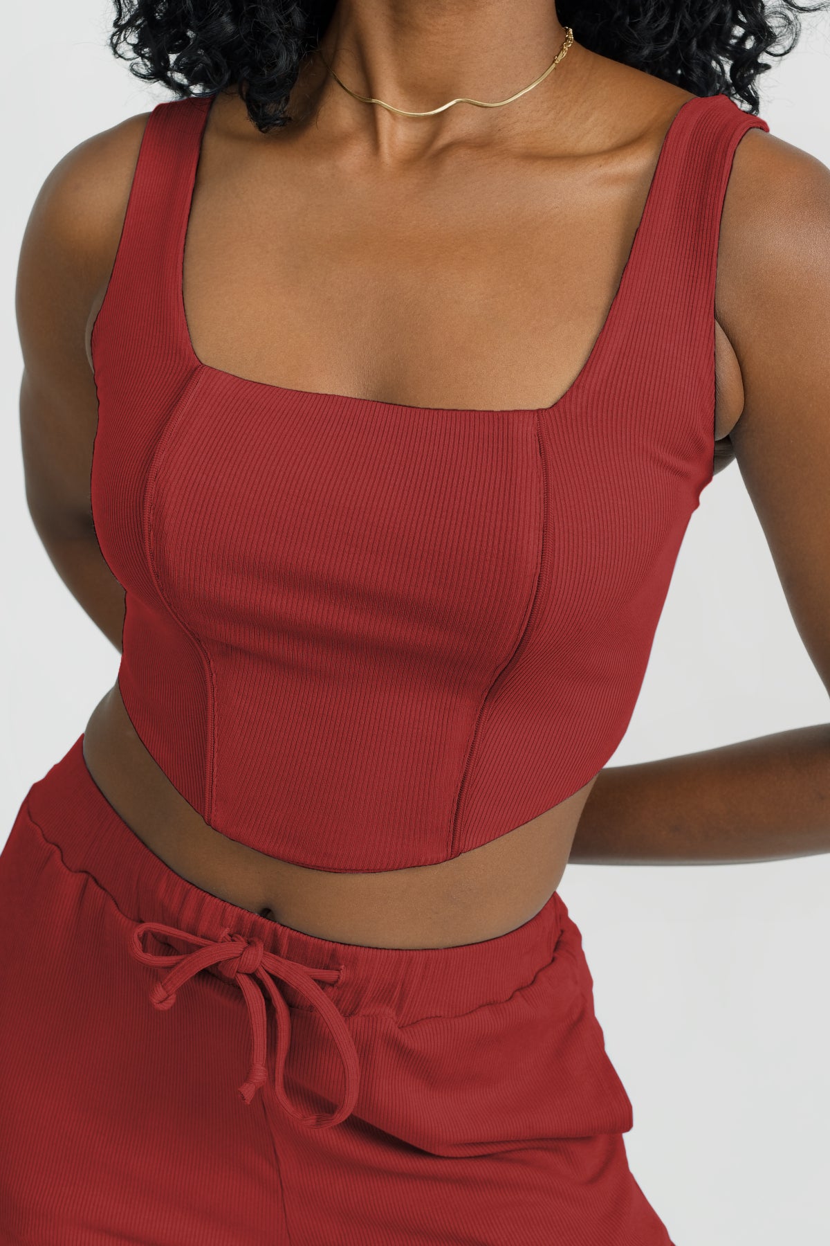 Red Lounge Crop Top