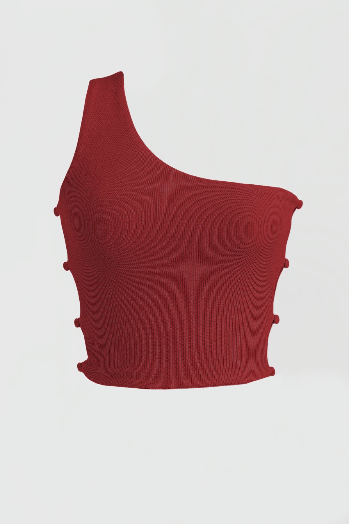 Red Single Shoulder Lounge Crop Top